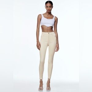 Zara Sculpted High Rise Skinny Jeans